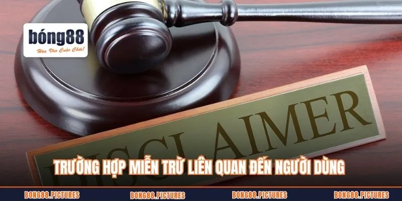 Trường hợp miễn trừ liên quan đến người dùng